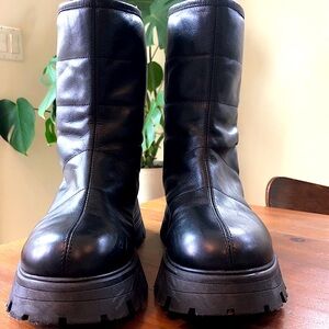 Napoleoni Leather moto boots NWOT